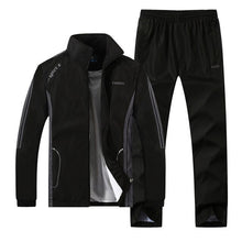 Load image into Gallery viewer, LBL Men Tracksuit Striped Autumn Winter Slim Fit Mens Set Windproof Outwear Jacket Sweatpants Two Piece Set Men&#39;s Sportswear 5XL