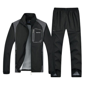 LBL Men Tracksuit Striped Autumn Winter Slim Fit Mens Set Windproof Outwear Jacket Sweatpants Two Piece Set Men's Sportswear 5XL