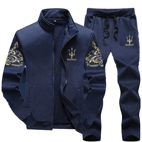 Tracksuit Men Set Casual Suits Sportswear Tracksuit Stand Collar Mens Clothing Man Two Pieces Male Sweatshirt Big Size M-9XL
