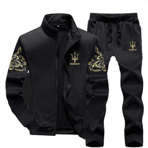 Tracksuit Men Set Casual Suits Sportswear Tracksuit Stand Collar Mens Clothing Man Two Pieces Male Sweatshirt Big Size M-9XL