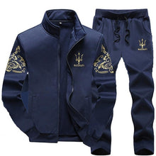 Load image into Gallery viewer, Tracksuit Men Set Casual Suits Sportswear Tracksuit Stand Collar Mens Clothing Man Two Pieces Male Sweatshirt Big Size M-9XL
